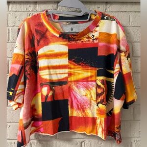 FP Movement by Free People Colorful Surfer Sunset Women's Top